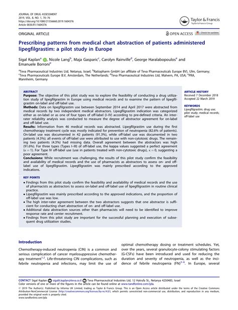 Pdf Prescribing Patterns From Medical Chart Abstraction Of Patients