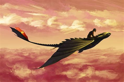 Hd Wallpaper Hiccup And Toothless Flying Wallpaper Flare