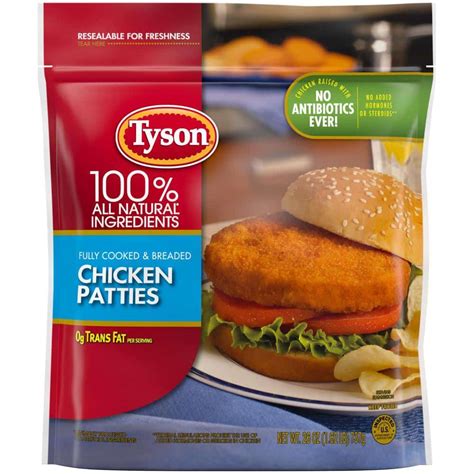 Tyson Fully Cooked Chicken Patties 26 Oz Greatland Grocery