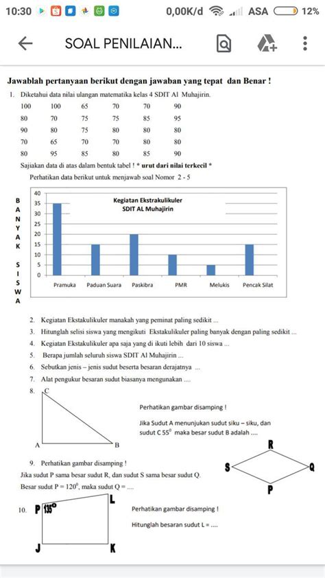 Soal Sudut Kelas 4 Sd Pdf Materi Belajar Online