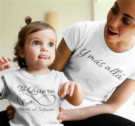 Camiseta Mama E Hija Mensaje Hasta El Infinito Tenvinilo