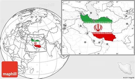 Flag Location Map Of Iran Blank Outside