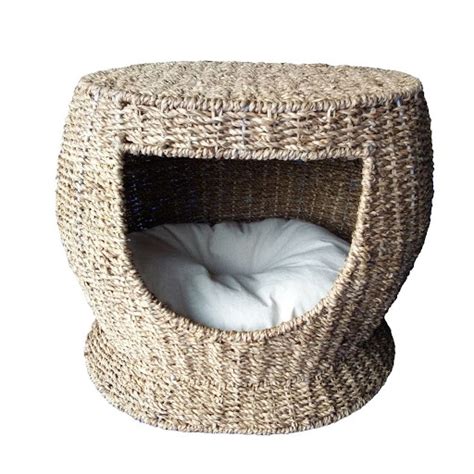 Natural Woven Seagrass Pet Basket Cat Dog Housevietnam Price Supplier