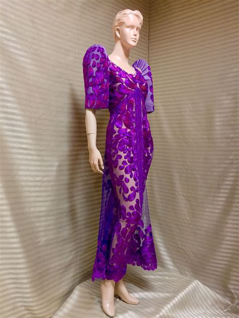 Filipiniana Gown By Silverio Anglacer Modern Filipiniana Dress Modern Filipiniana Gown