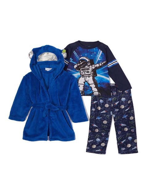 Freestyle Revolution Toddler Boys Robe And Snug Fit Cotton Long Sleeve