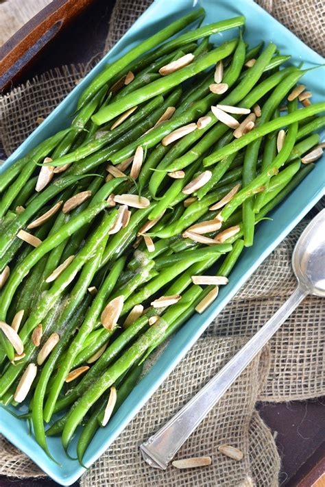 Green Beans With Brown Butter And Toasted Almonds Green