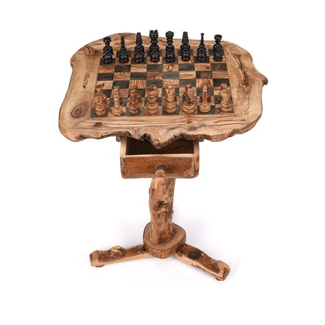 Buy Olivieu Intelligente Chess Table 20 Inch Olive Wood Chess