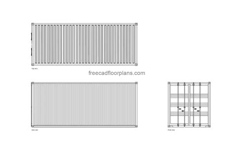 Shipping Container Dwg Free Cad Blocks Download 40 Off