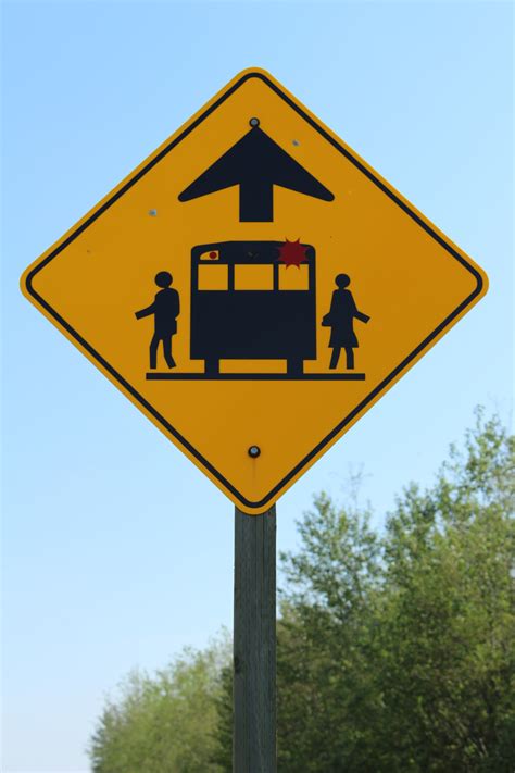 Road Sign School Bus Loading Zone Free Stock Photo Public Domain Pictures