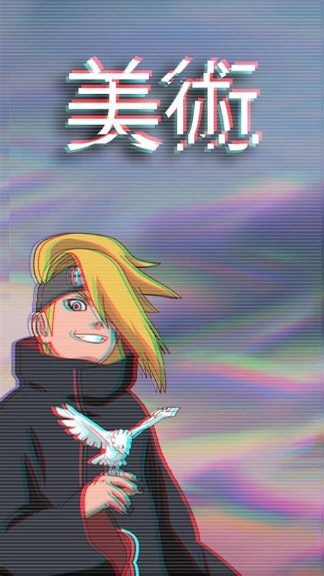 Anime chrome themes from themebeta. I was bored so I made a Deidara aesthetic wallpaper (slightly different version in th… | Naruto ...
