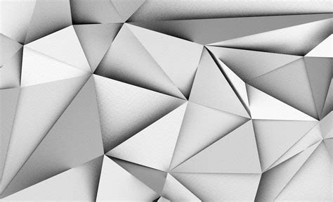 White Geometric Wallpaper Geometry Triangle Monochrome Hd Wallpaper