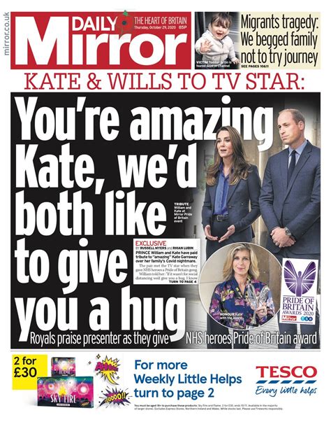 Daily Mirror Front Page 29th Of October 2020 Tomorrow S Papers Today