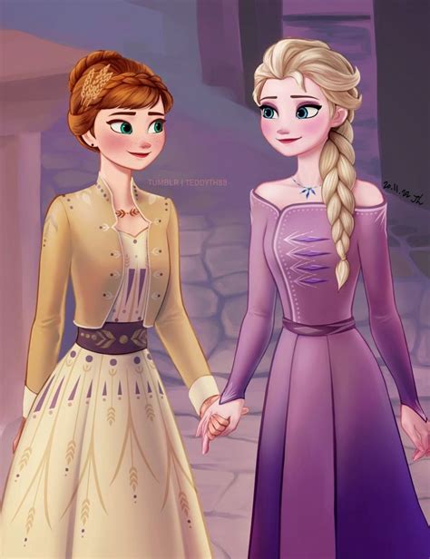 Anna And Elsa By Teddyth88 On Tumblr Disney Princess Pictures Disney Princess Art Disney