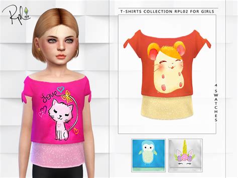 T Shirts Collection Rpl02 For Girls By Robertaplobo At Tsr Sims 4 Updates