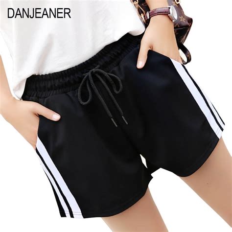 Danjeaner S 2xl Plus Size Women Shorts Summer Slim Polyester Casual White Egde Beach Shorts High