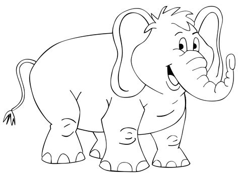 Mewarnai Gambar Kebun Binatang Untuk Anak Tk Mewarnai Gajah Binatang