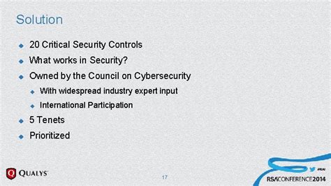 Continuous Monitoring With The 20 Critical Security Controls