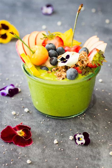 Green Smoothie Bowl Green Healthy Cooking