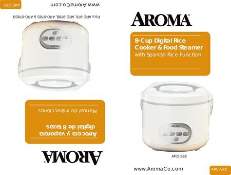 Aroma Rice Cooker Arc Users Manual