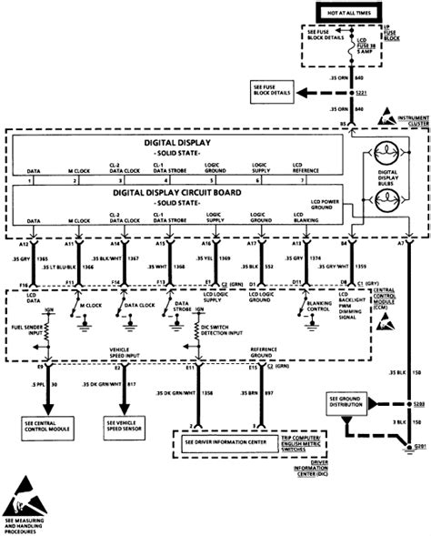Instrument cluster wiring diagram of 1997 chevrolet. I have a 94 corvette the dash gauges work fine with the excaption of the speeo and fuel gauge ...