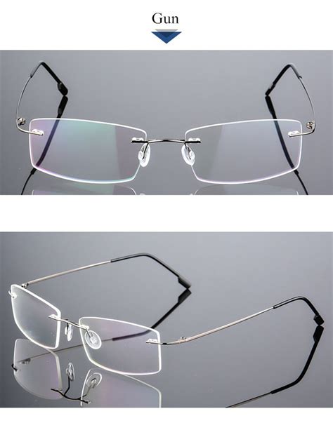 2021 classic mens titanium rimless glasses frames spring temple myopia optical frame ultra