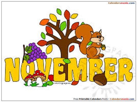 November Clipart November Season November November Season Transparent