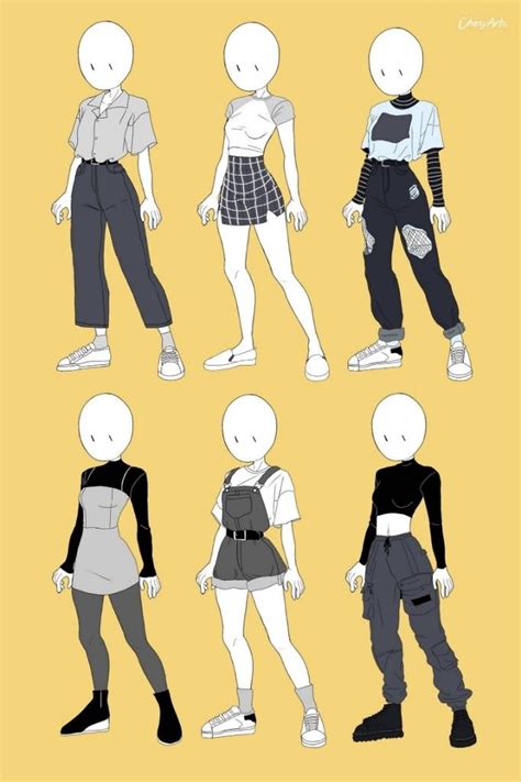 Outfit Inspiratin Character Design Drawing Anime Clothes Drawing