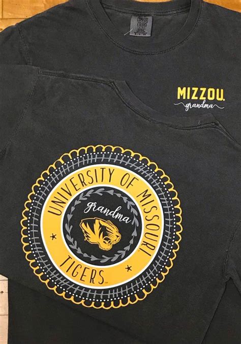 Missouri Tigers Womens Grey Grandma Spiral Short Sleeve T Shirt 16650398 Missouri Tigers