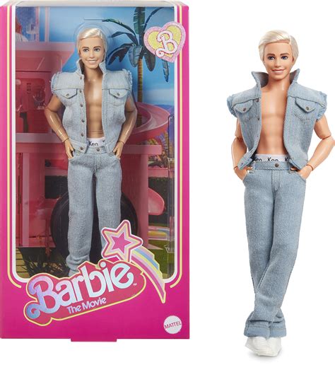 buy barbiethe movie collectible ken doll wearing all denim matching set with original ken