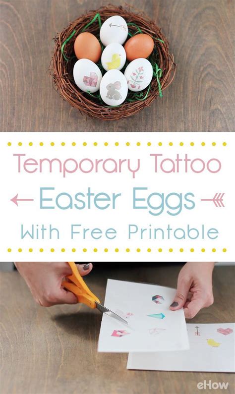 Diy Temporary Tattoo Easter Eggs Free Printable Easter Printables