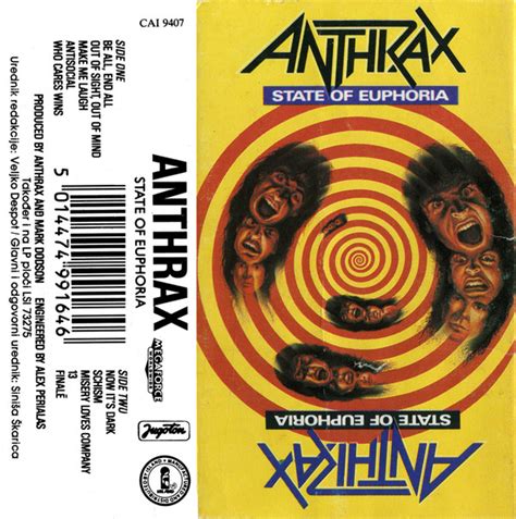 Anthrax State Of Euphoria 1989 Cassette Discogs