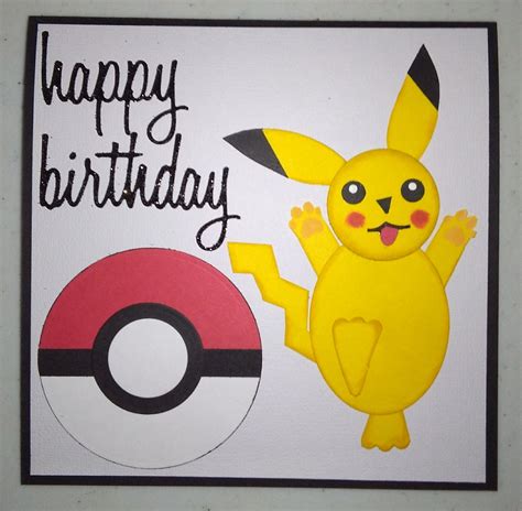 Pokémon Pikachu Birthday Card Connie Whitehead Birthday Cards Happy