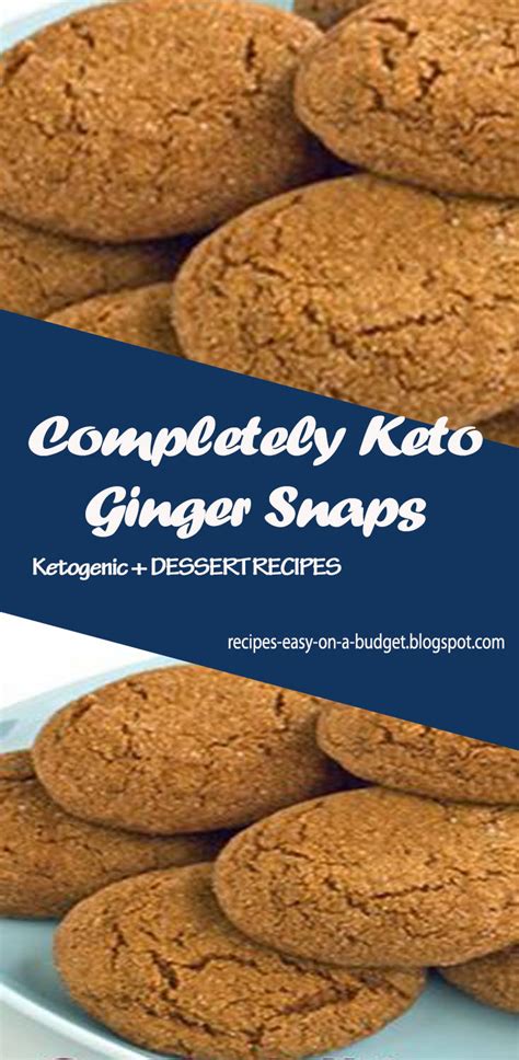 Completely Keto Ginger Snaps Recipes Easy On A Budget