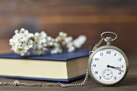 Vintage Pocket Watch Christmas Berries And Old Book Stock Image