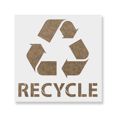 recycle with text stencil durable and reusable mylar stencils ebay