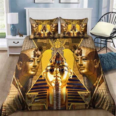 Ancient Egypt Bedding Set Pharaoh Ancient Egyptian Duvet Cover Quilt Set