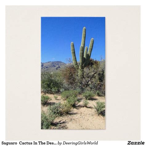 Saguaro Cactus In The Desert Business Card Cactus Ts Cactus