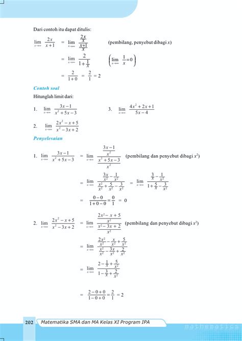 Contoh Soal Dan Jawaban Limit