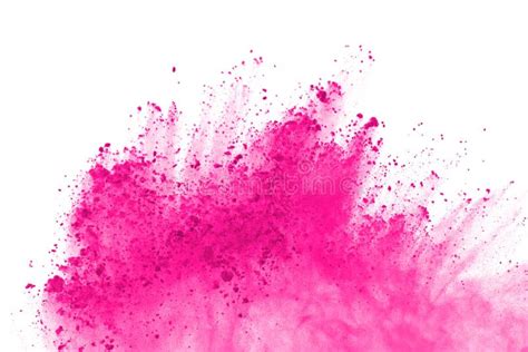 Colorful Powder Explosion On White Background Abstract Pastel Color