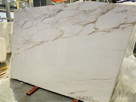 Calacatta Gold Ariston Golden White Marble Slabs From China