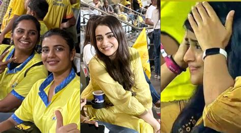 Trisha Lokesh Kanagaraj Aishwarya Rajesh Megha Akash And Others At Csk Vs Rr Match See Pics