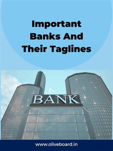 Important Banks And Their Taglines Oliveboard