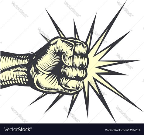 fist punching royalty free vector image vectorstock