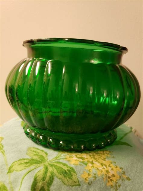 emerald green napco glass vase planter housewarming t vintage vase glass planter clear