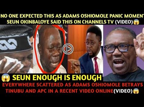 TINUBU BREAKS DOWN MOMENT ADAMS OSHIOMOLE BETRAYS HUMILIATE APC PARTY ON LIVE TV IN ANGER