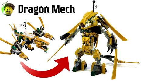 Lego Ninjago Golden Dragon Mech Youtube