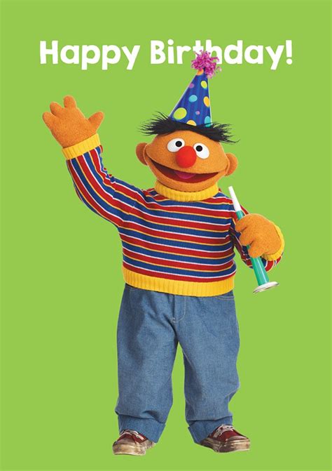 Sesame Street Ernie Happy Birthday Greeting Card Uk