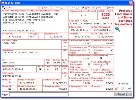 1099 B Software To Create Print And E File Irs Form 1099 B