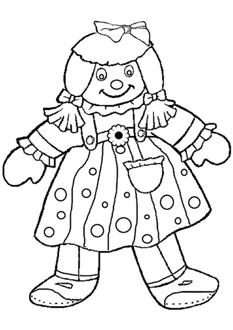 Doll Coloring Sheet Coloring Pages