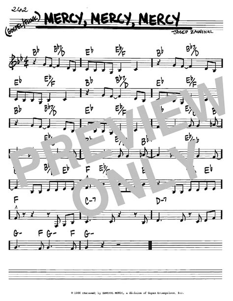 Mercy Mercy Mercy Sheet Music Direct